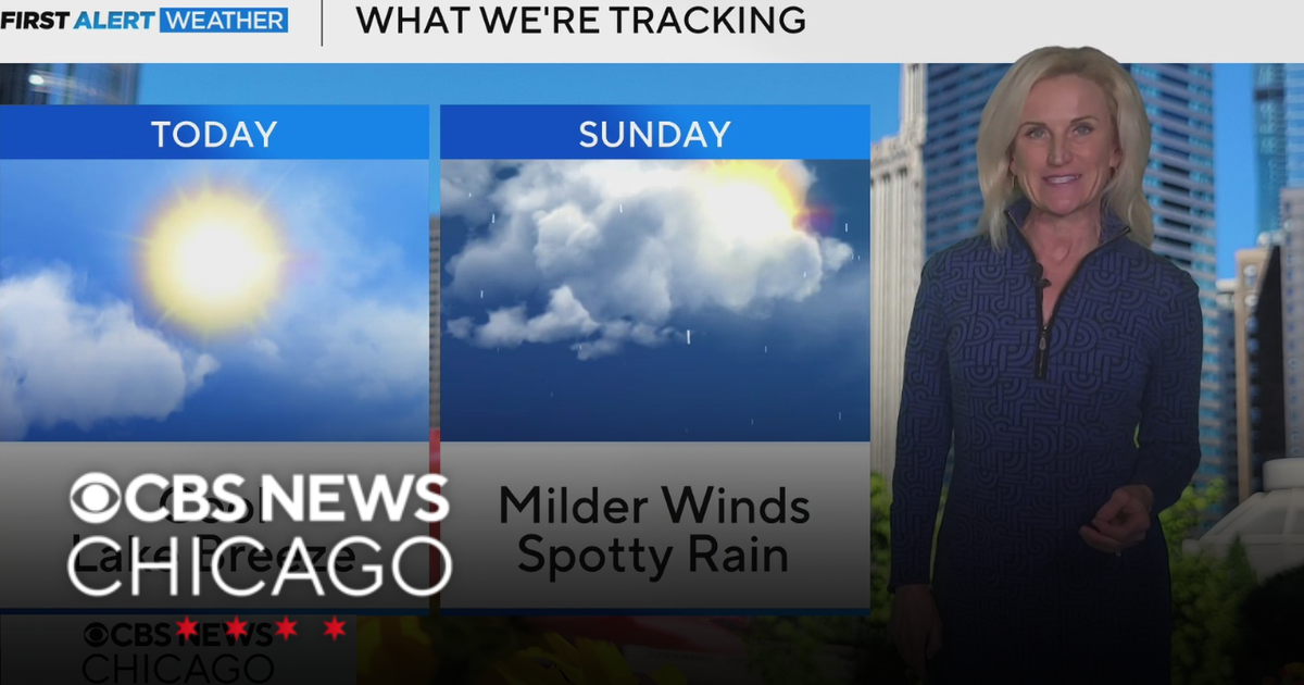 50s for highs, cooler by the lake for Saturday - CBS Chicago
