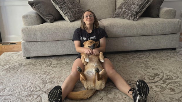 Tess Fox and her dog 