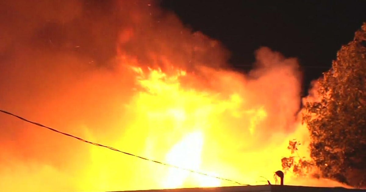 Hollywood home goes up in flames early Tuesday morning