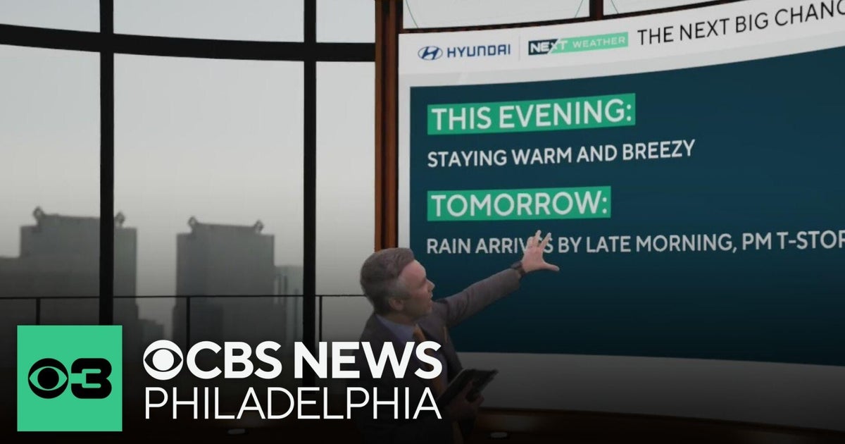 Warm and breezy Tuesday night in Philadelphia region - CBS Philadelphia