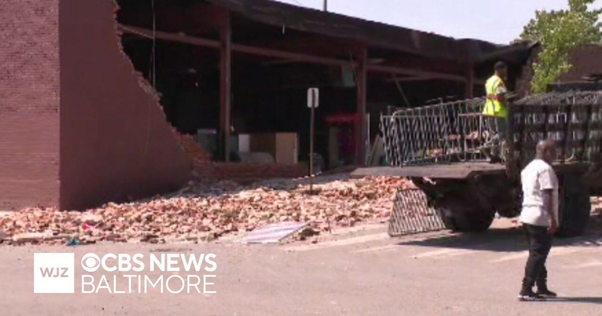 Building condemned after collapsing in East Baltimore - CBS Baltimore