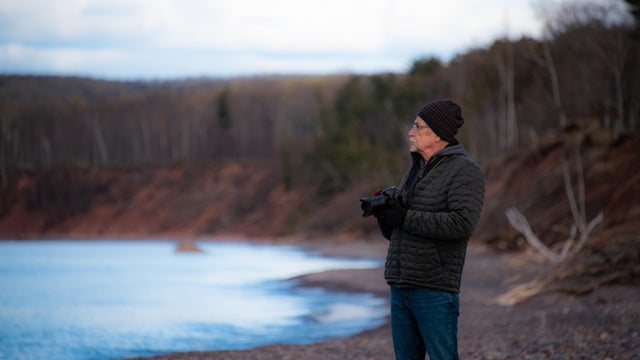 Retired Baby Boomer Photographer on Lake Superior 