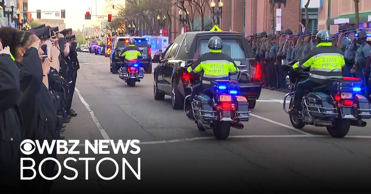 Dignified transfer held for fallen Massachusetts State Police trooper