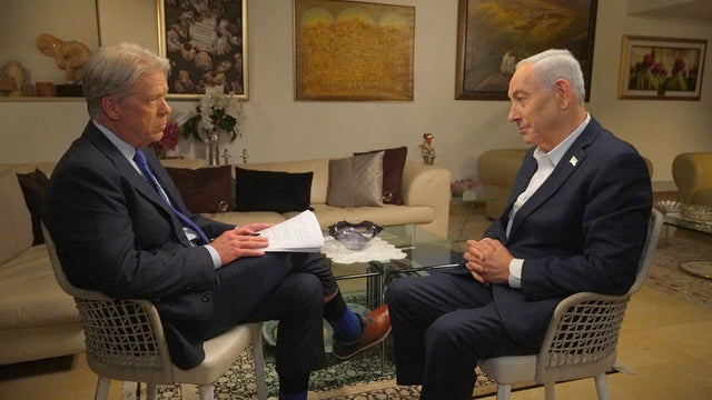 Major Garrett and Israeli Prime Minister Benjamin Netanyahu 