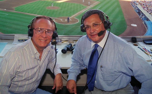Baseball Announcers Rene Cardenas And Jaime Jarrin 
