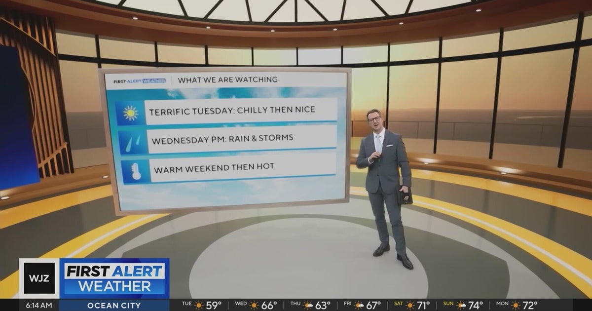 Beautiful Tuesday in Maryland, rain returns Wednesday - CBS Baltimore