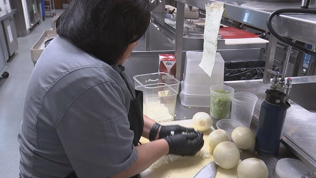 Prep inside the kitchen at Aronimink Golf Club 
