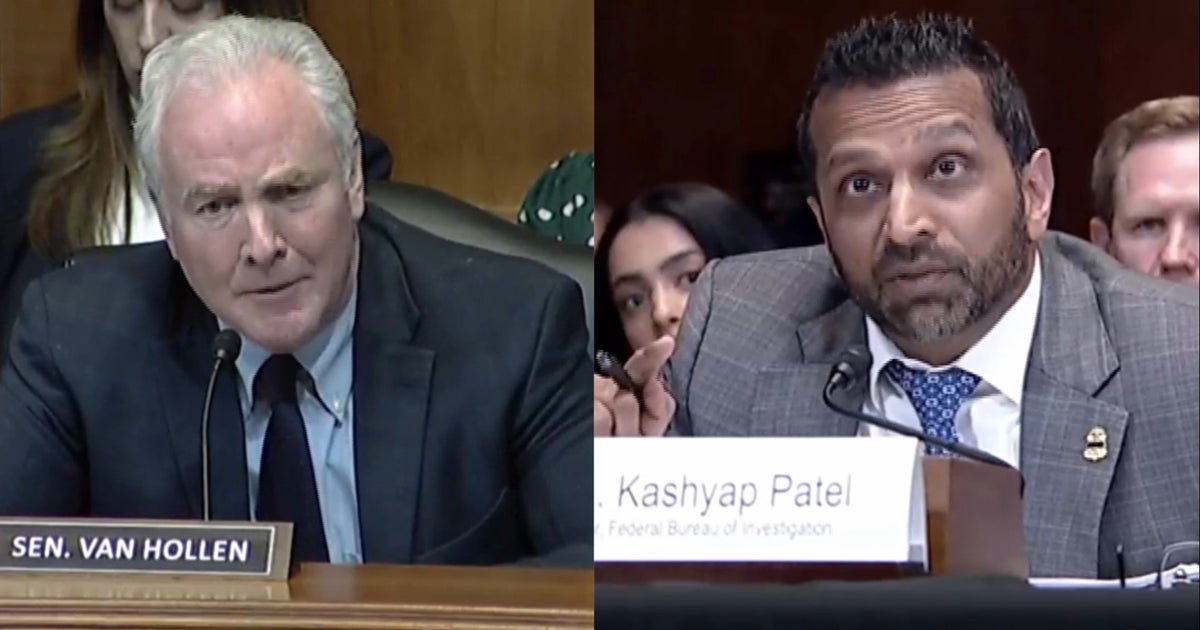 Watch: Patel clashes with Van Hollen about drinking allegations at Senate hearing
