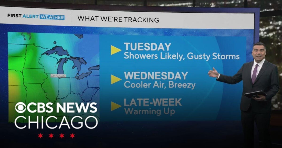 Storm chance for Chicago area on Tuesday - CBS Chicago