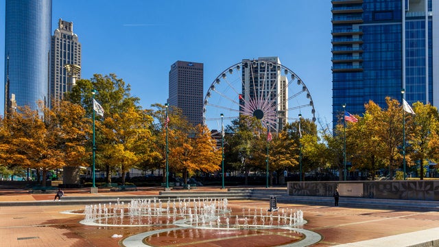 Centennial Olympic Park in Downtown Atlanta, Georgia, originally built for the 1996 Olympic Games 