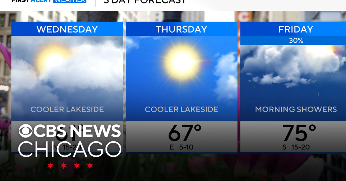 Cooler day on Wednesday before warmup - CBS Chicago