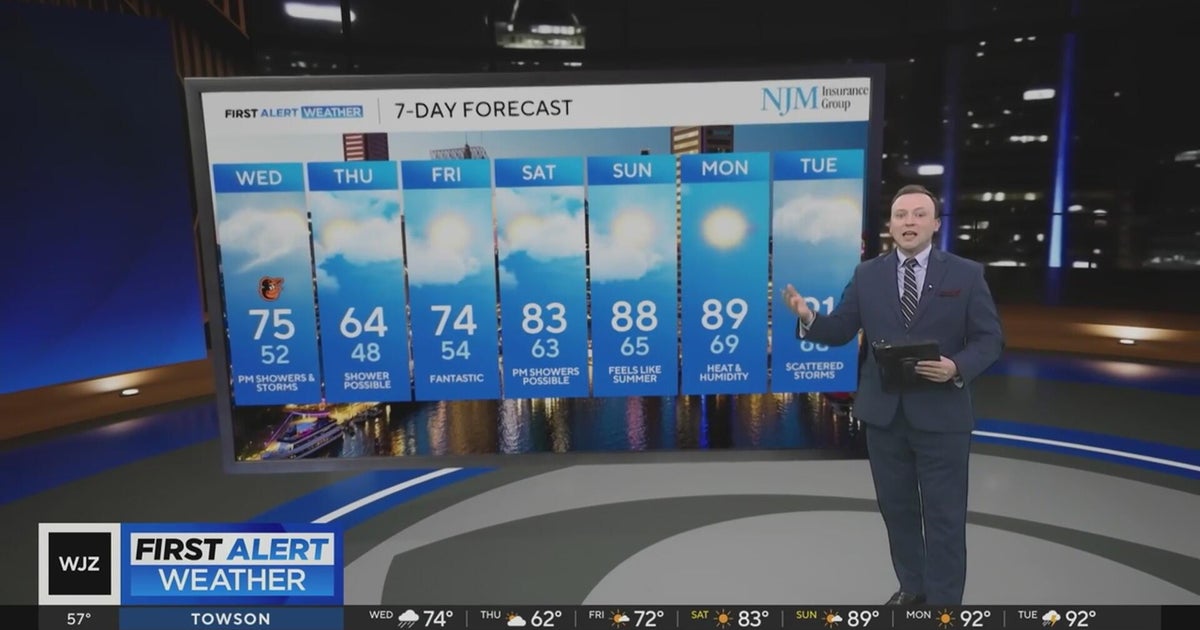Rounds of showers and storms on Wednesday in Maryland - CBS Baltimore
