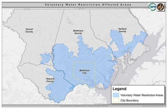 Voluntary Water Restrictions for Baltimore Region