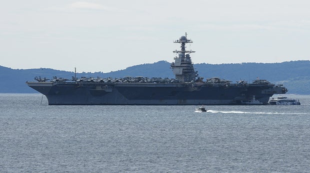 The American aircraft carrier Gerald R. Ford in the Split water area 