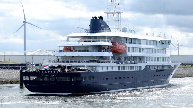 Cruise Ship MV Hondius Arrives In Rotterdam To Be Disinfected Following Hantavirus Outbreak 