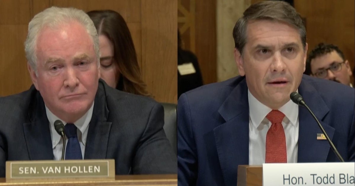 Watch: Van Hollen and Blanche get into heated exchange over "anti-weaponization" fund