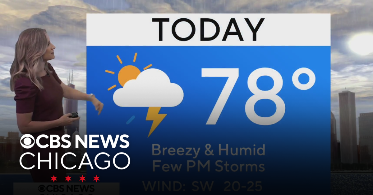 Warm on Tuesday with afternoon thunderstorms - CBS Chicago