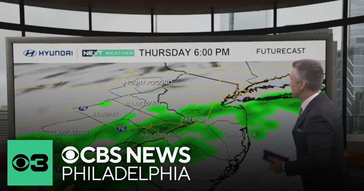 Cloudy with some showers Thursday night in Philadelphia region - CBS ...