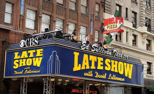 Paul McCartney performs during the Late Show With David Letterman at the Ed Sullivan Theater on July 15, 2009 in New York City.