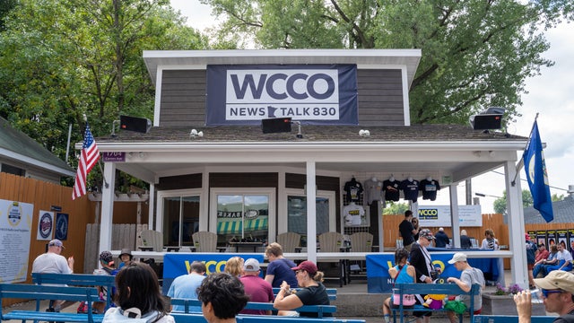 The WCCO 830 AM radio station booth at the Minnesota State Fair, broadcasting live 