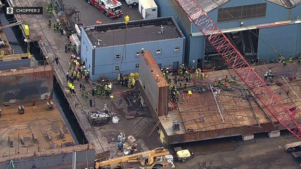 Aerial view of FDNY on Staten Island barge 