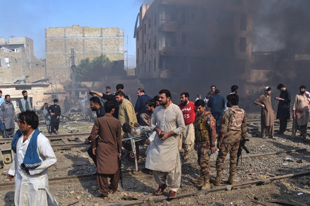 APTOPIX Pakistan Train Bombing