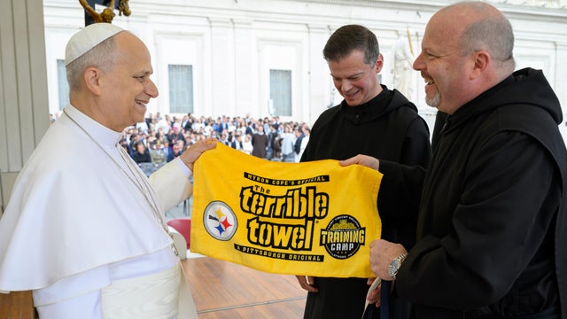 pope leo terrible towel 