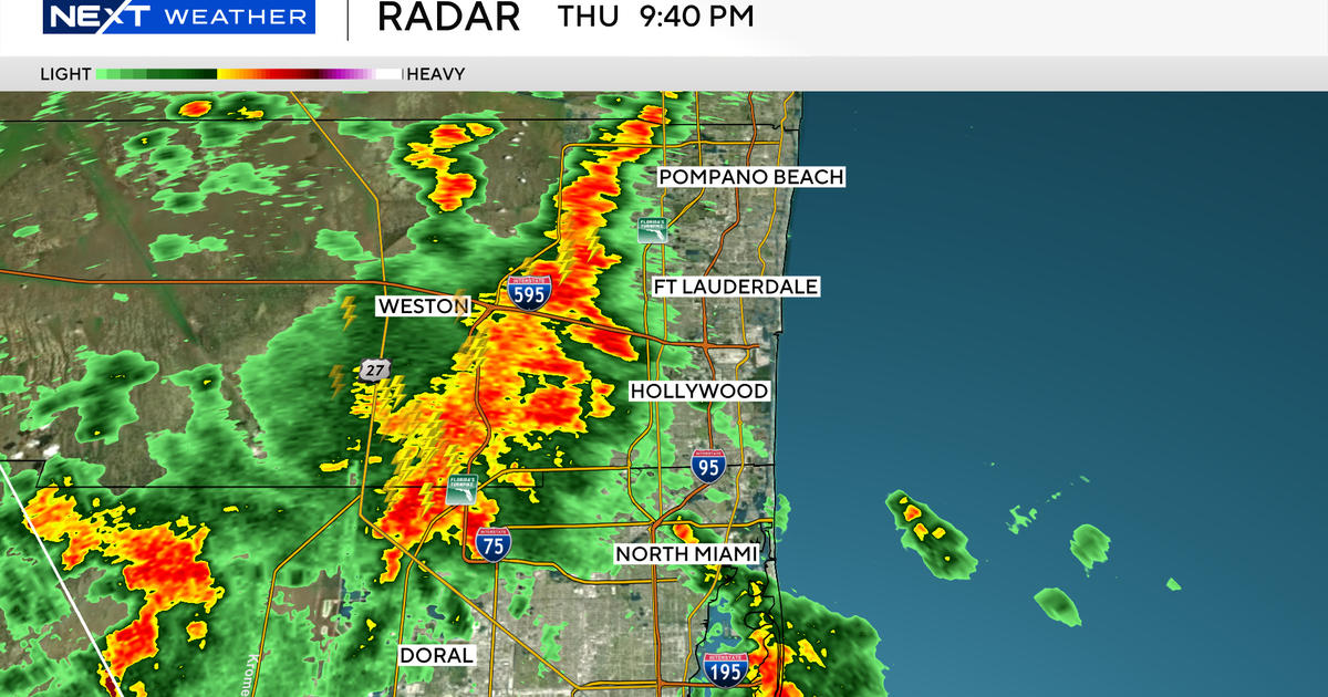 Heavy storms track toward eastern Broward County with localized ...