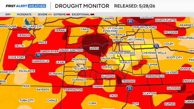 Recent rains help improve drought in parts of Colorado