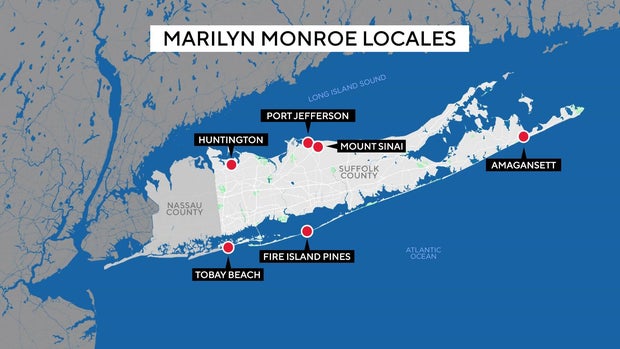 Map of Marilyn Monroe locales