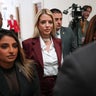 Former Attorney General Pam Bondi arrives for a closed-door interview with the House Oversight Committee on Capitol Hill in Washington, D.C., on May 29, 2026. 