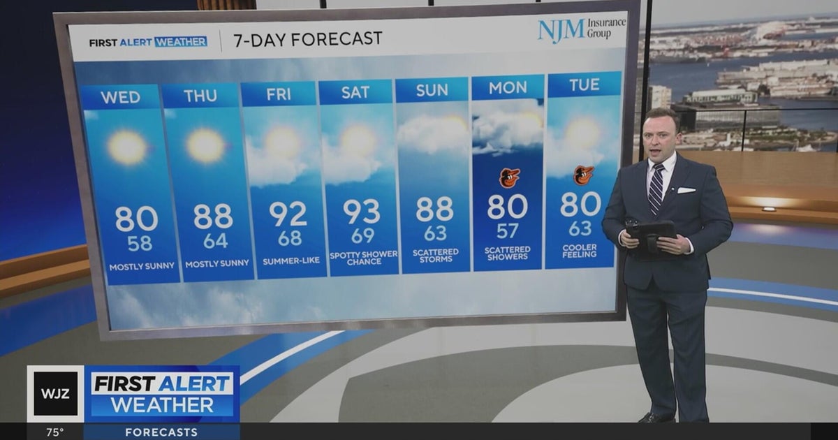Warmer temperatures in Maryland to close the week - CBS Baltimore