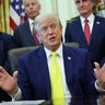 President Trump speaks during a "Beautiful, Clean Coal" event in the Oval Office of the White House in Washington, D.C., on June 4, 2026. 