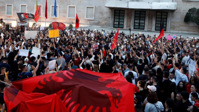 ALBANIA-US-POLITICS-TOURISM-ENVIRONMENT-CONSTRUCTION-DEMO 