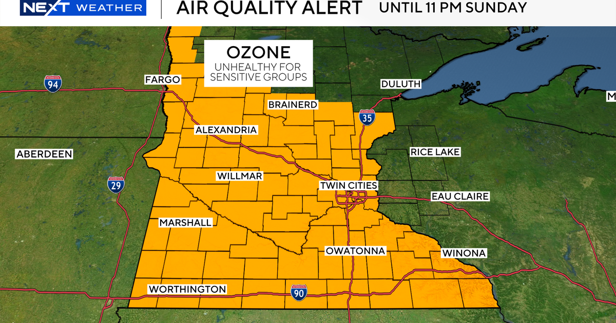 Increasing humidity and air quality alert in effect Sunday; Wet weather returns tonight