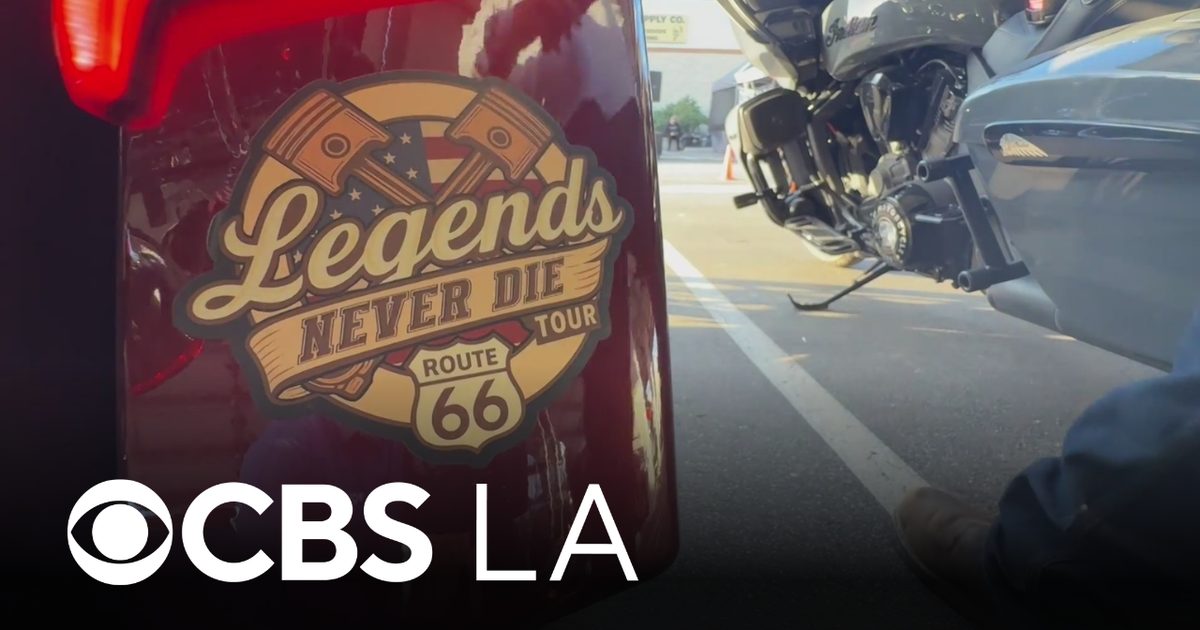 Dozens ride Route 66 for "Legends Never Die Tour" to raise money for veterans - CBS Los Angeles