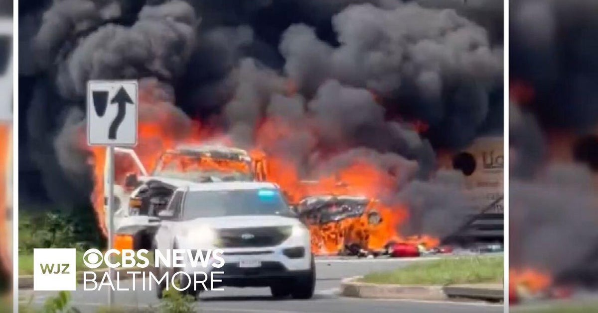 Video shows fiery crash that killed suspect in Harford County