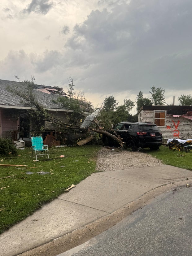 Afermath of a tornado in Streator, Illinois