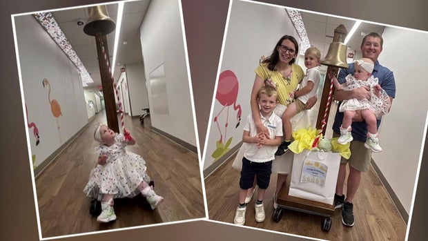 The Selke Family on the day Josie rang the bell