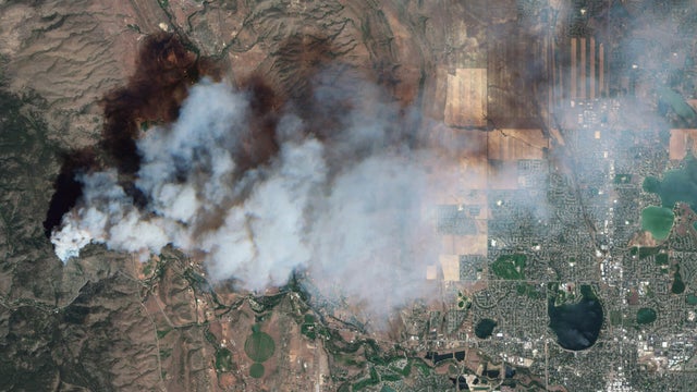 Satellite Imagery Of The Alexander Mountain Fire 