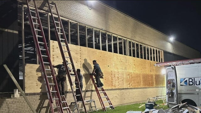 restoration crews at work 