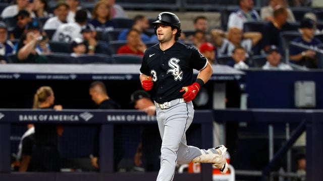Chicago White Sox's Andrew Benintendi rounds the bases after hitting a grand slam against the New York Yankees during the eighth inning of a baseball game, Thursday, June 18, 2026, in New York. 