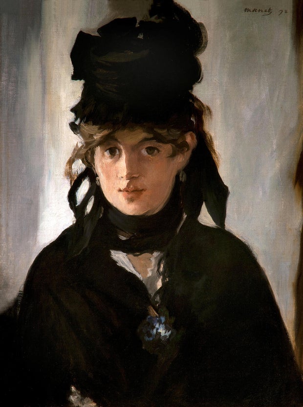 Edouard Manet 1832-1883. Berthe Morisot with a bouquet of violets. 1872. oil painting on canvas cm 55,5 x 40,5.