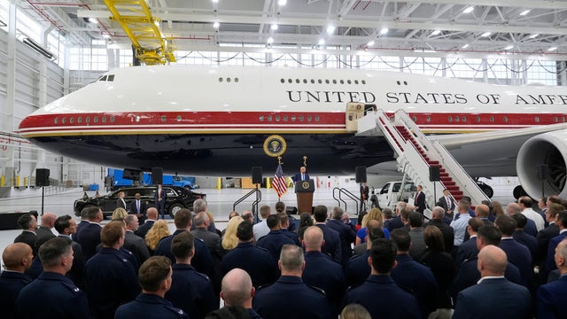 The new Air Force One plane, in a photo released by the Air Force. 
