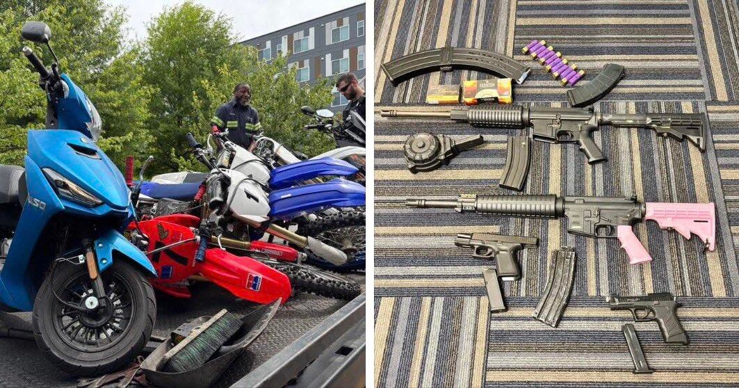Baltimore Police seize dirtbikes and firearms in Lexington Street raid