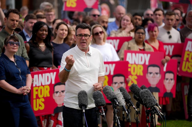 Andy Burnham Speaks In Makerfield After By-Election Victory