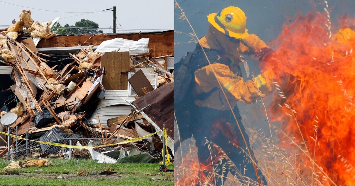 Tornadoes rip through Midwest as high winds fuel wildfires in West