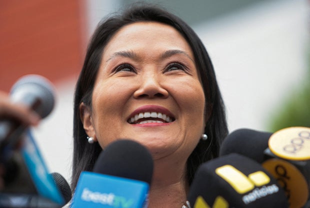 Peru right-wing presidential hopeful Fujimori appears poised to win runoff