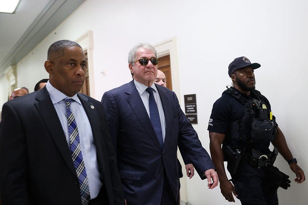 Leon Black arrives to testify at a closed-door interview with the House Oversight Committee on Capitol Hill in Washington, D.C., on June 26, 2026. 