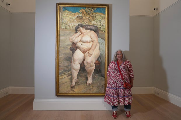 British model Lucian Freud 